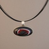 Sterling Silver, Stone:  Antique Lucite