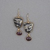 14kt Gold, Stone:  Pyrite, Garnet