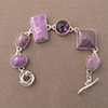 Sterling Silver, stones:  sugelite and amethyst