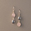 Sterling Silver, Stones:  Rose Quartz, Hematite