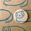 happy cat pin