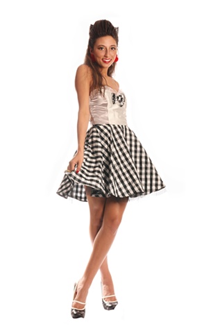 silver gingham party dress!