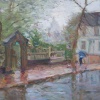 Benefit Street, Providence - Black Umbrella