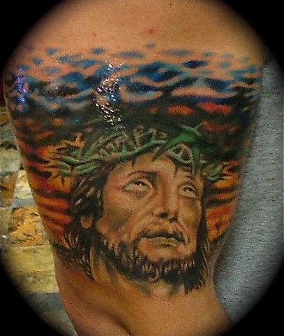 Jesus with cover up