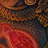 Aztec Indian themed tattoo.  Full sleeve in progress.