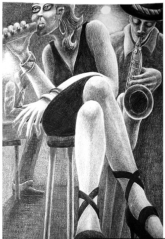 Cabaret Singer drawing