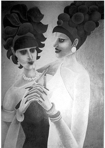 Two women dancing