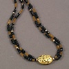 Gold with Hessonite and Spinel Necklace