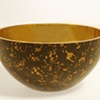 Glass Bowl In Antique Gold Patina 
