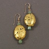 Gold and Chrysoprase Earrings