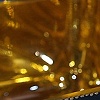Plain Square 23-Karat Gold Leaf and Black Glass Bowl