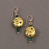 Gold and Emerald Earrings