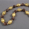 23 - Karat Gold on Stone with Lamp Work Czech Glass in Copper