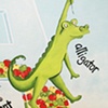 Alphabet preschool mural - alligator detail