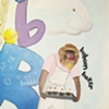 Alphabet preschool mural - baboon detail