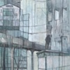 Detail: "Megan and Ben and Lake Michigan"