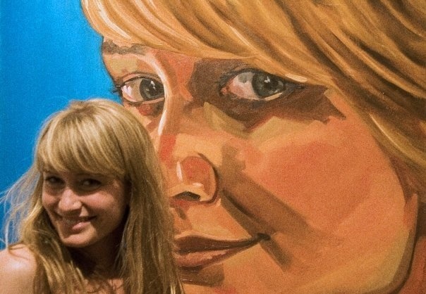 Painting of Artist Jessica Painter- with Subject