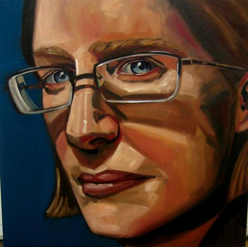 Painting of Anne Printmaker by Ilene Sova