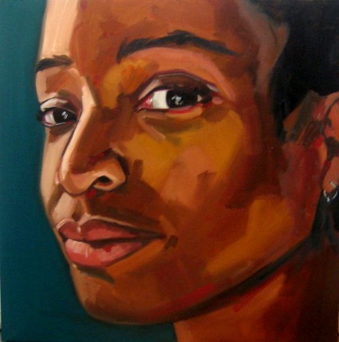 Painting of Jackie Filmmaker by Ilene Sova SOLD