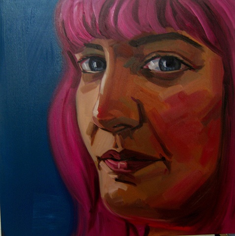 Painting of Morgan Conceptual Artist by Ilene Sova