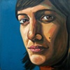 Painting of Jessica K  Painter by Ilene Sova