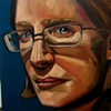 Painting of Anne Printmaker by Ilene Sova