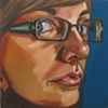 Painting of Melissa Video Artist by Ilene Sova