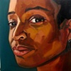 Painting of Jackie Filmmaker by Ilene Sova SOLD