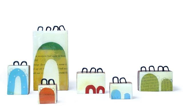 little people land (tile collages with fancy headdresses-series of 34)