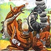 Following the Path of the Dogs Mouth, Take the Card from a Back Hand Deal.
