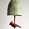 Terra Cotta Bell, Red Bird, Seven Leaf Quietchime