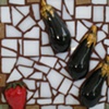 Three Eggplants with a Strawberry 