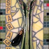 Asparagus and Mini Eggplant Mosaic with Bamboo Frame