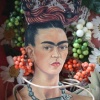 Frida and flowers