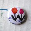 Little Flower Pinback Button of Two Flowers