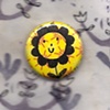 Little One-Of-A-Kind Happy Flower Pinback Button