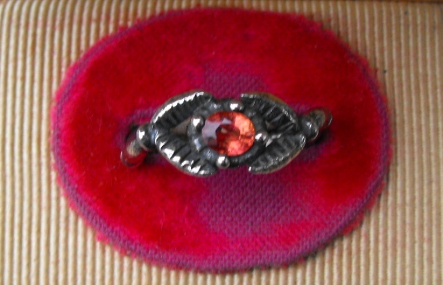 Orange Sapphire Claw Ring