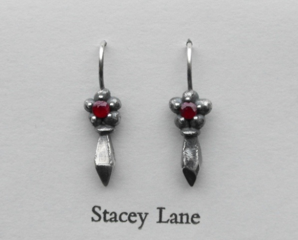 Barleycorn and Flower Earrings