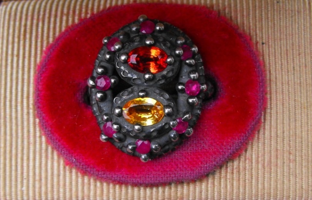 Oval Sapphire and Ruby Fancy Ring