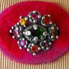 Green Stone with Rubies and Sapphires Ring