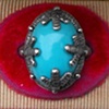 Turquoise Cocktail Ring with Claw Prongs