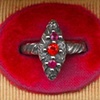 Vesica Piscis Ruby and Sapphire Ring