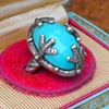 Turquoise Cocktail Ring Side View