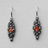Vesica Piscis Orange Sapphire Earrings