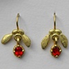 Maple Seed Earrings with Sapphires