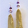 beaded jade and chain earrings