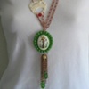 Vintage Lucite & Cameo Necklace