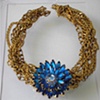 The Abandoned Princess - single teal crystal necklace