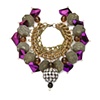103 metallic purple charm bracelet