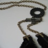 Feather & Lucite Chain Necklace